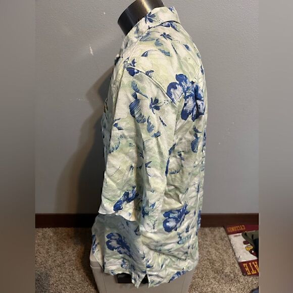 Tommy Bahama 100 Percent Silk Mens XL Short Sleeve Hawaiian Button Down - Picture 3 of 7